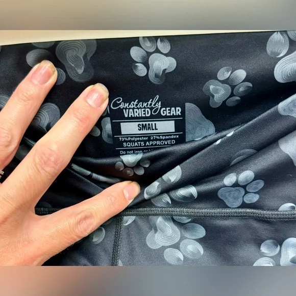 Constantly Varied Gear Paw Print Bike Shorts - Black and Gray - Picture 2 of 3